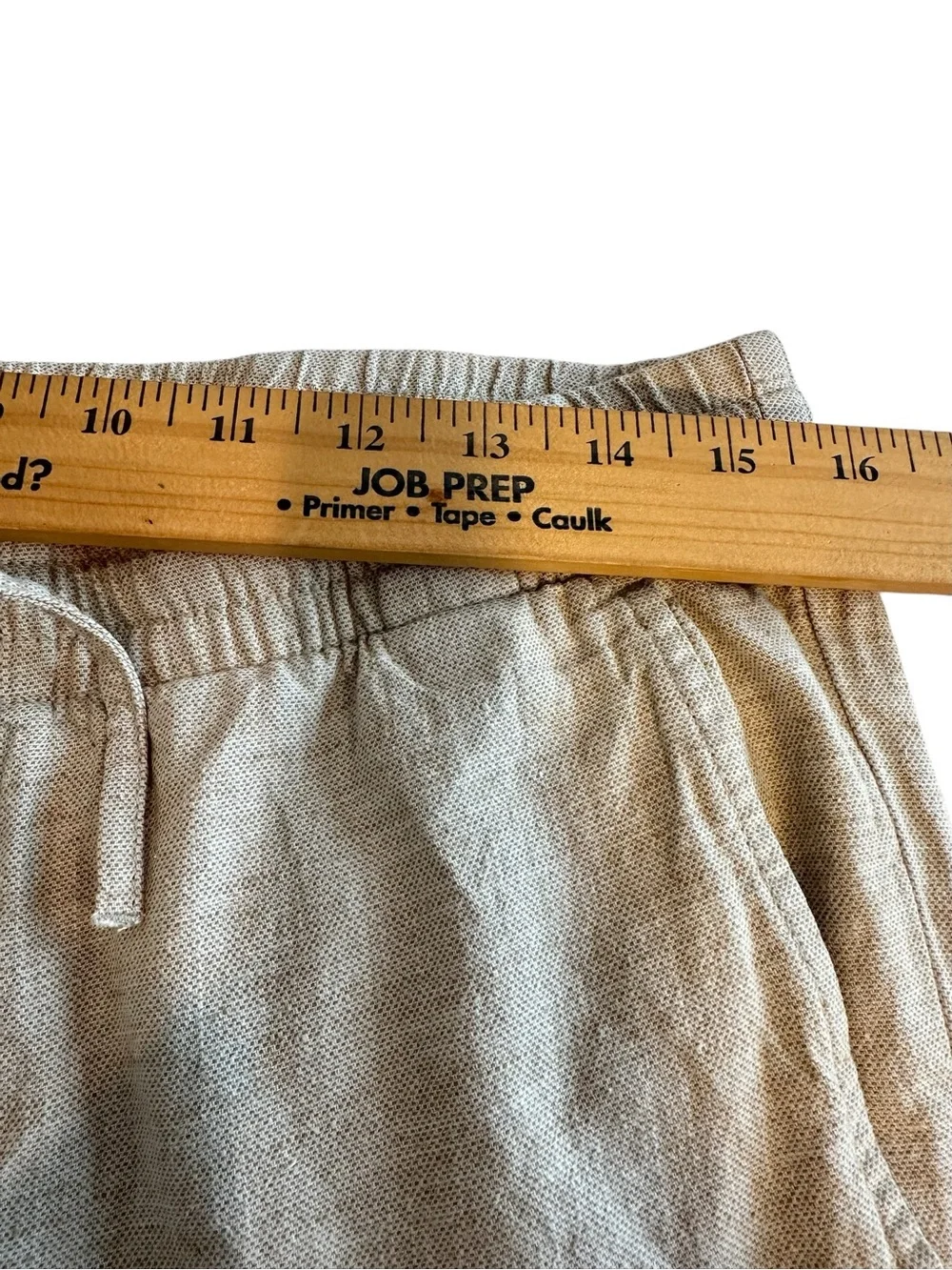 Men's Casual Drawstring Linen-Blend Pants in Beige